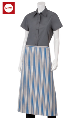 Picture of Chef Works - F24-YGW - YellowGrayWhite 34 Bistro Apron